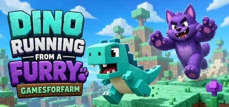 Dino running from a FURRY: GAMESFORFARM — обложка