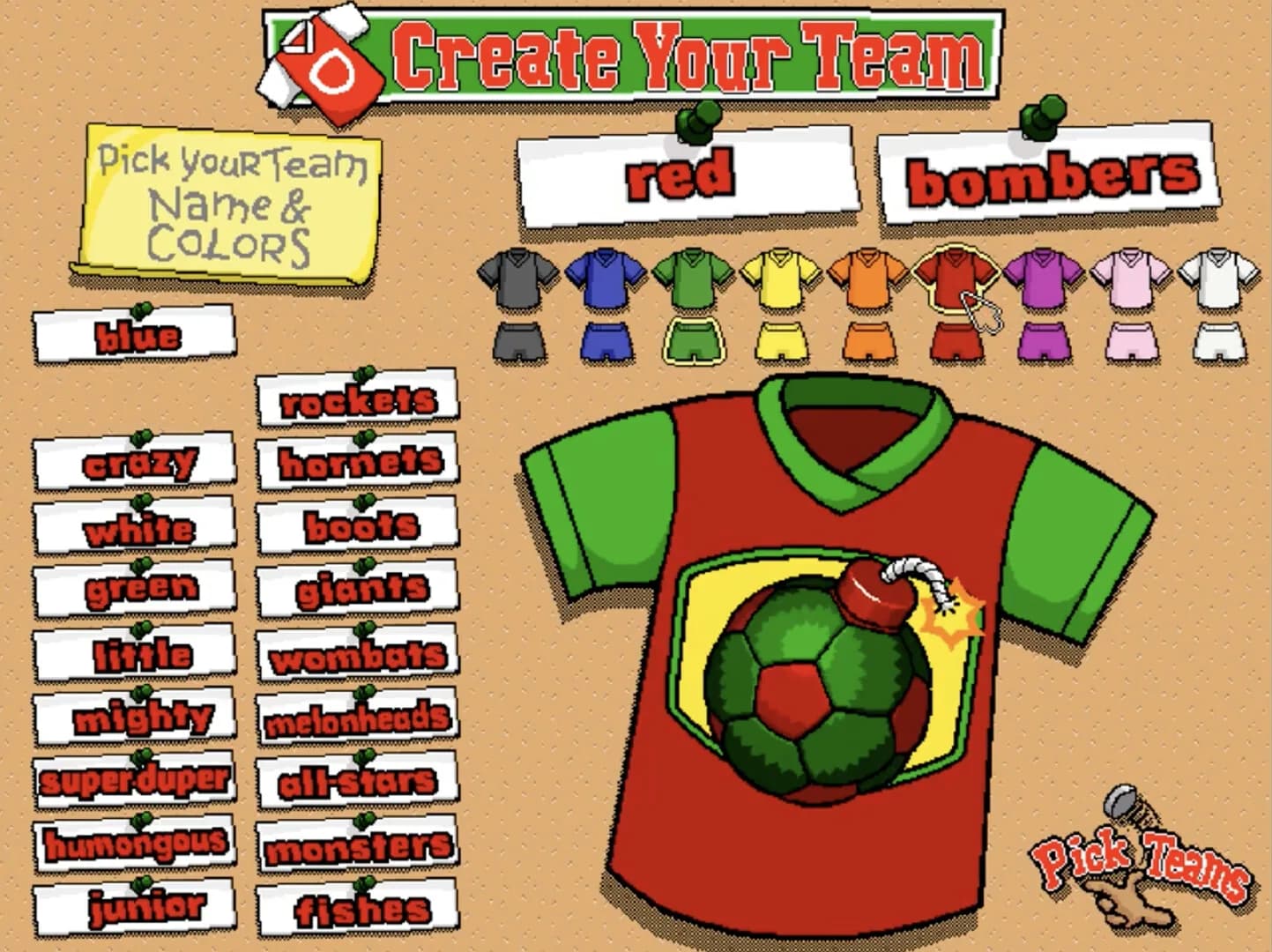 Backyard Soccer '98 — скриншот