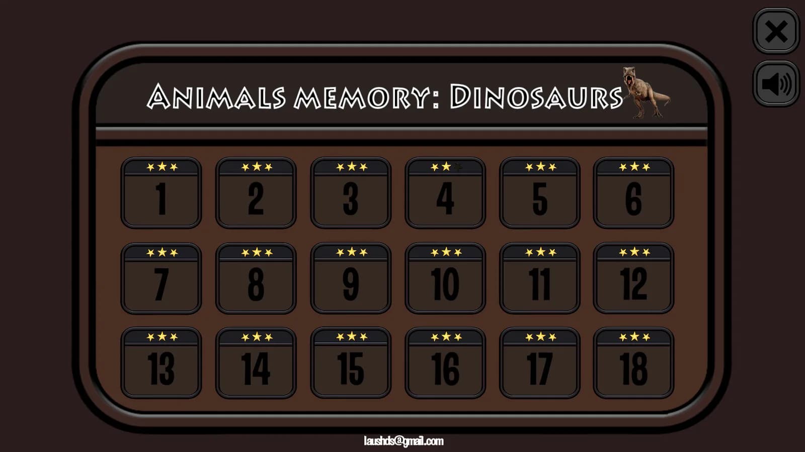 Animals Memory: Dinosaurs — скриншот