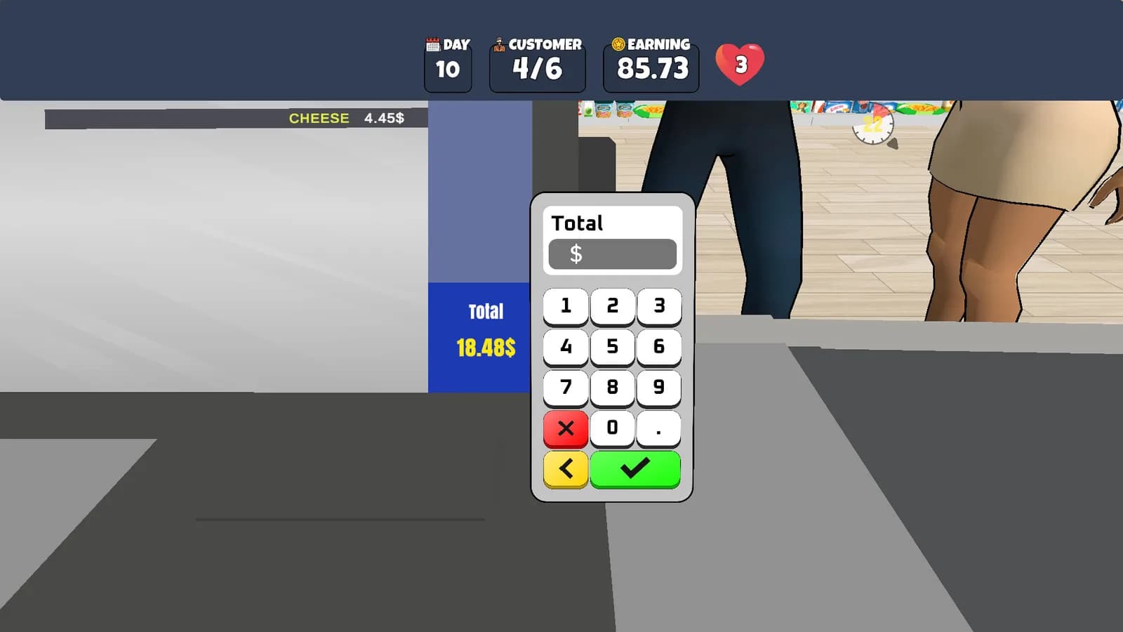 Market Cashier Simulator — скриншот