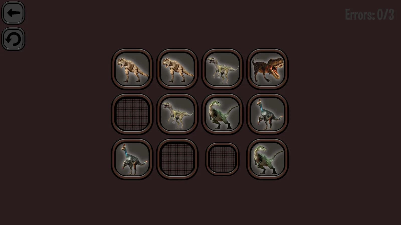Animals Memory: Dinosaurs — скриншот