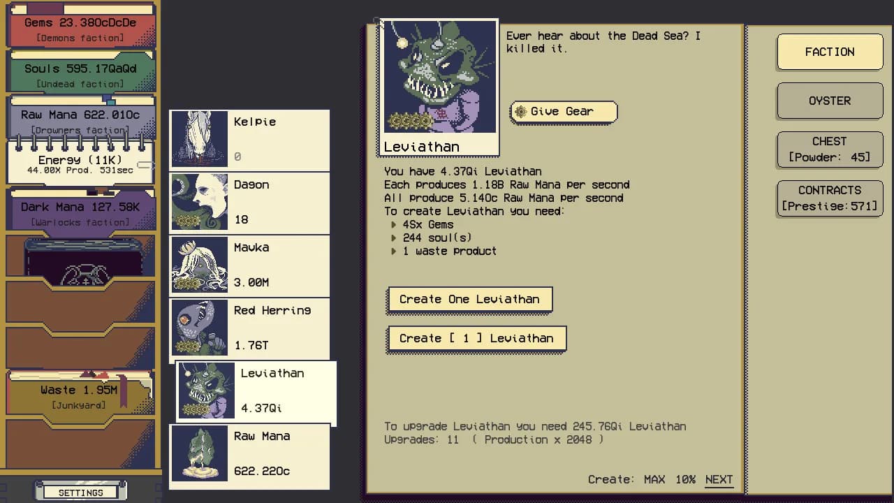 Underworld Idle — скриншот