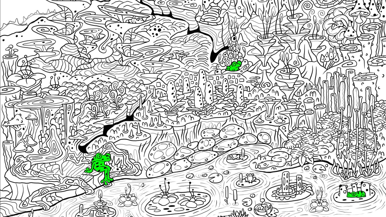 100 hidden frogs — скриншот
