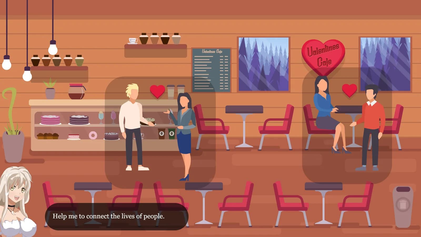 Valentines Cafe — скриншот