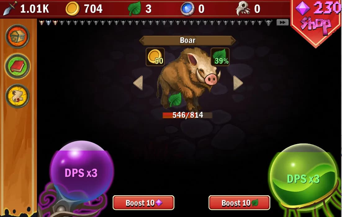 DPS IDLE — скриншот